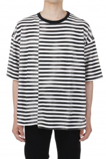 Hazy Border Uneven Loose T-SH / 07 WHT (2306-6001)