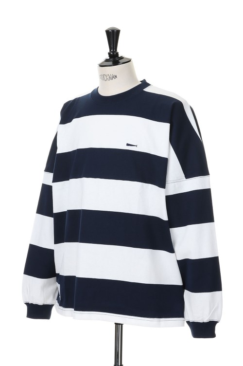 HORIZONTAL STRIPE LS - NAVY (231ATDS-CSM08) | セレクトショップ