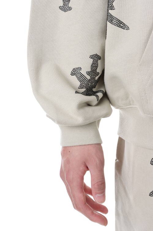 TAN WITH BLACK DAGGER RHINESTONE HOODIE / BEIGE | セレクトショップ