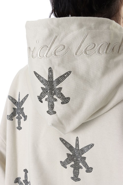 Tan With Black Dagger Rhinestone Hoodie-