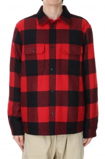 ALASKAN WOOL CHECK OVERSHIRT - RED BAFFALO (WOOS0067)