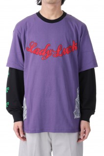 MEN LADY LUCK LONG SLEEVE TEE SHIRT KNIT(PACC13T012)-PURPLE-