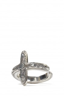 Engraved Cross Ring-SILVER(RX-712-1)