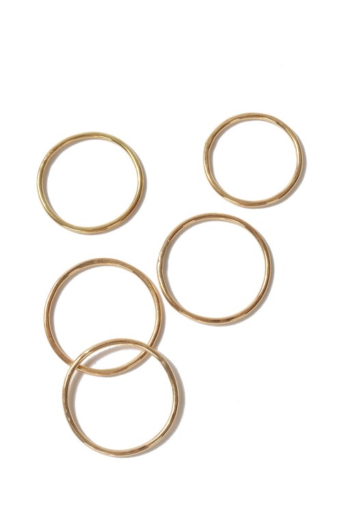 Thin Ring 5 Set (Silver925 ) -GOLD (12390901) | セレクトショップ