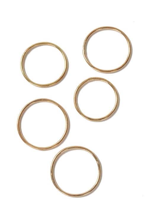 Thin Ring 5 Set (Silver925 ) -GOLD (12390901) | セレクトショップ