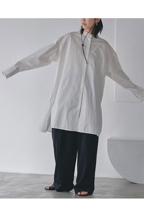 Standcollar Over Shirts -WHITE (12320406) | セレクトショップ