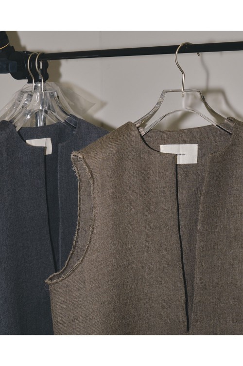 Doubleface Wool Keyneck Dress - ワンピース