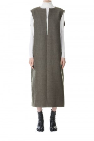 Doubleface Wool Keyneck Dress -GRAY BEIGE (12320308) | セレクト