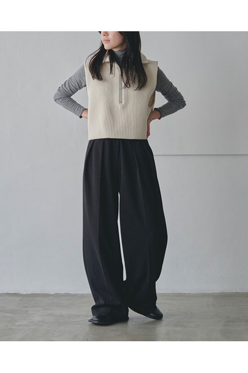 Halfzip Knit Vest -ECRU (12320509) | セレクトショップ