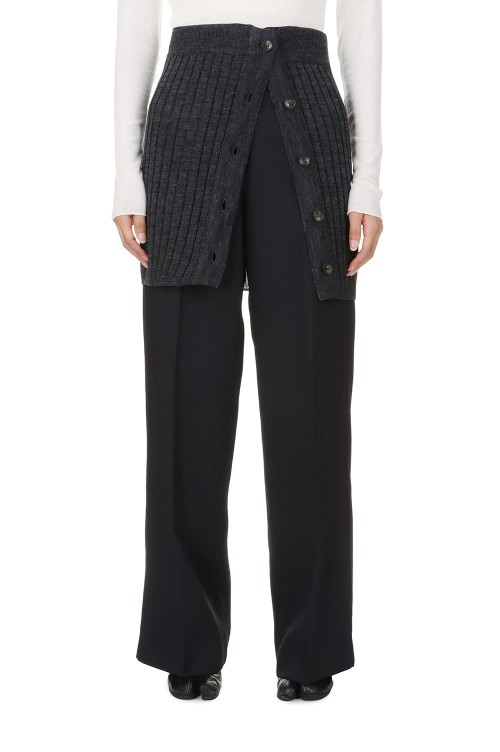 Knit Layered Trousers -BLACK (12320713) | セレクトショップ