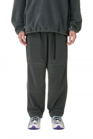 ADJUST BELT FLEECE PANTS - SLATE BLUE (YU61201)