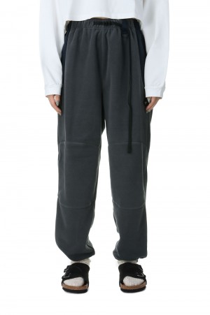 ADJUST BELT FLEECE PANTS -STRIGHT BLUE (YU61201)