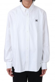 BUTTON DOWN CASUAL SHIRT WITH GREY FOX HEAD PATCH(LM00401WC2010)