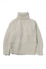 MOHAIR WOOL LOOSE KNIT TURTLE NECK LS(ST.715)- OFF-