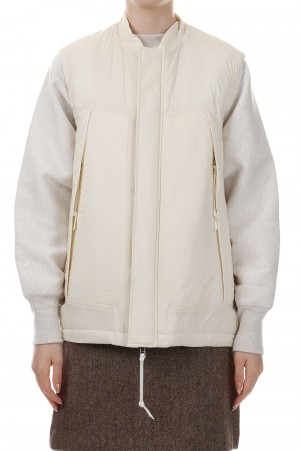 Nylon rip padding vest -IVORY (PA23-EQ02)