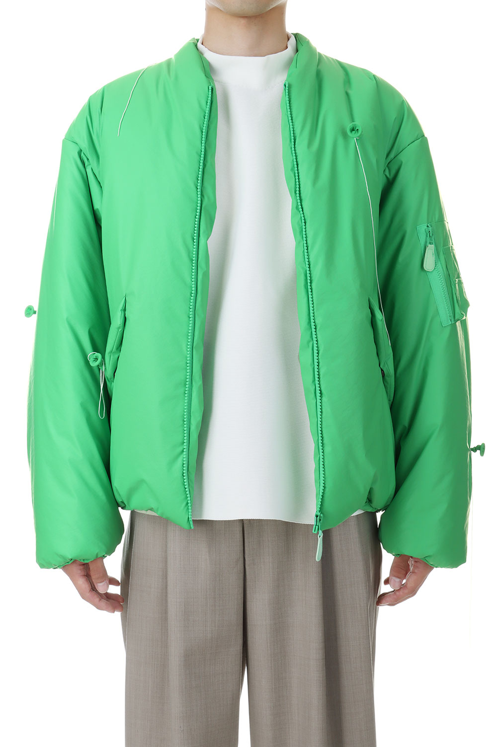 BALLOON BOMBER JACKET(23AW09BL172)-GREEN- | セレクトショップ