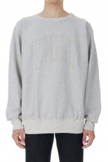 COLLEGE PRINT SWEAT SHIRT(23AWCS02)-AGED GRAY-