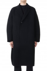 TW INLAY DOUBLE BREASTED CHESTER COAT(CF006KA087)-BLACK-