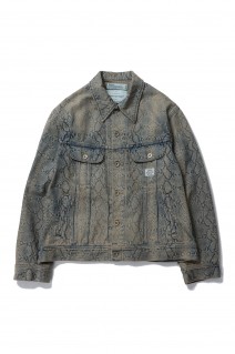 Python Denim Jacket(23AW	D-1)-Mud Indigo -