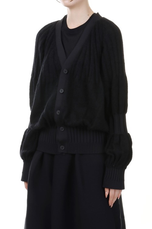 FLUTED MOHAIR CARDIGAN / BLACK (CF006KE127) | セレクトショップ