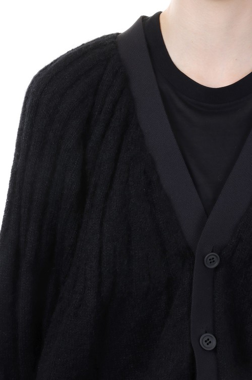 FLUTED MOHAIR CARDIGAN / BLACK (CF006KE127) | セレクトショップ