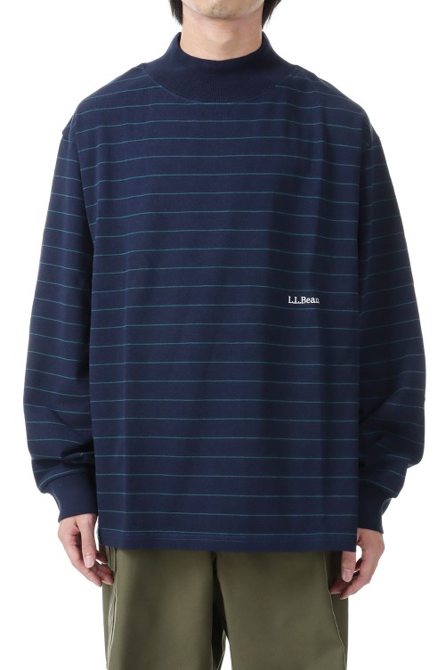 Union Striped Mock - NAVY × GREEN (3475-3034) | セレクトショップ