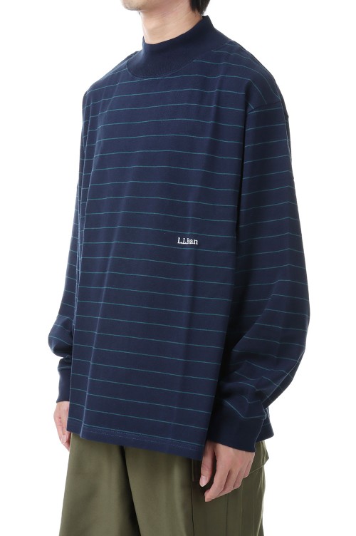 Union Striped Mock - NAVY × GREEN (3475-3034) | セレクト