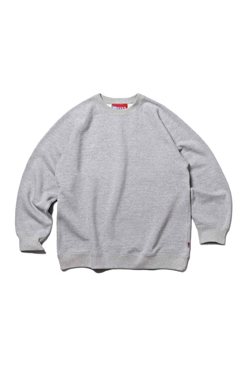 低反発 腰用 NEVVER GR7 CREWNECK SWEATSHIRT GRAY