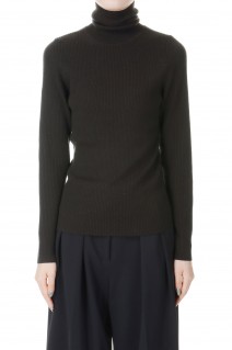 14G rib Merino Wool Turtleneck -BROWN(SL2W-009)
