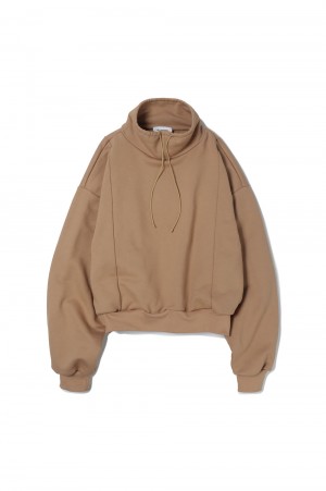 Hi Neck Cropped Sweatshirt(HM00T82)