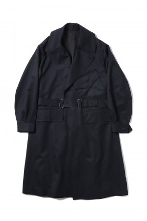Wool Mohair Motorcycle Coat( #BHS23F011Mo)-#02DarkNavy-