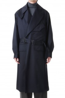 Wool Mohair Motorcycle Coat( #BHS23F011Mo)-#02DarkNavy-