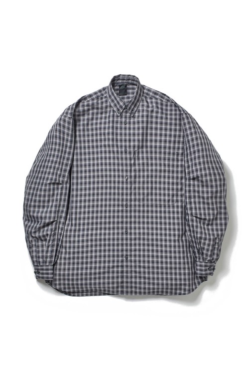 TECH BUTTON DOWN SHIRTS L/S MINI PLAIDS - GRAY (BE-85023W