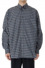 TECH BUTTON DOWN SHIRTS L/S MINI PLAIDS - GRAY (BE-85023W