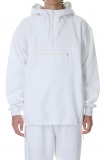 TECH SWEAT ANORAK PARKA - WHITE (BE-53023W)