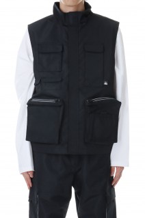 BACKFLEECEVESTHONEYCOMBLIPNYLON -BLACK(F542024)