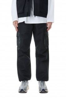 BACK FLEECE PANTS HONEYCOMB LIP NYLON -BLACK(F542025)