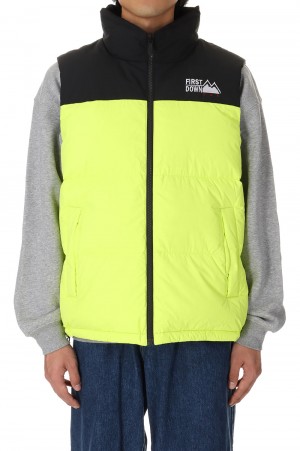 BUBBLE DOWN VEST MICROFT® -YELLOW(F542002)