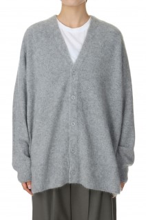ROYAL CASHMERE FUR OVERSIZED CARDIGAN / LIGHT GRAY (KRAGSW0911)
