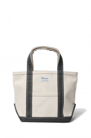 HANPU TOTE BAG SMALL - ECRU/CHARCOAL (RC-7060 HVC)