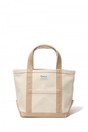 HANPU TOTE BAG SMALL - ECRU/MEDIUM BEIGE (RC-7060 HVC)