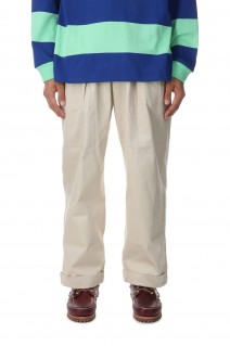 Cotton Chino Tuck Trousers - BEIGE (TP233-40014)