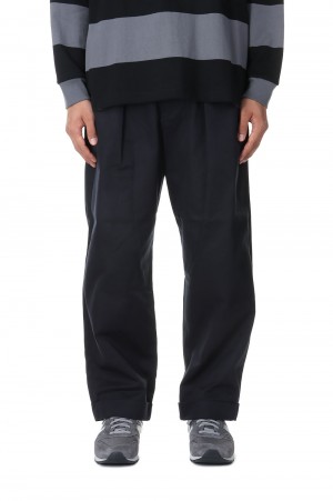 Cotton Chino Tuck Trousers - NAVY (TP233-40014)