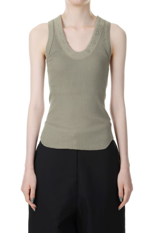 Uneck Button Tanktop -PISTATIO(12320602) | セレクトショップ