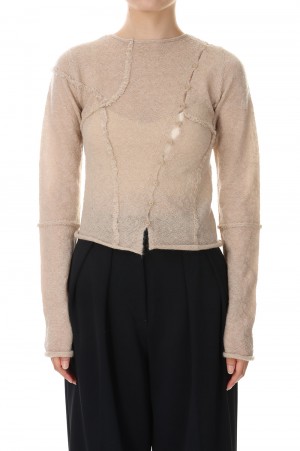 Asymmetry Sheer Knit -NATURAL (12320501)