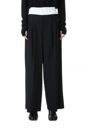 Wrap waist Trouser / Black (023-023-WP66)