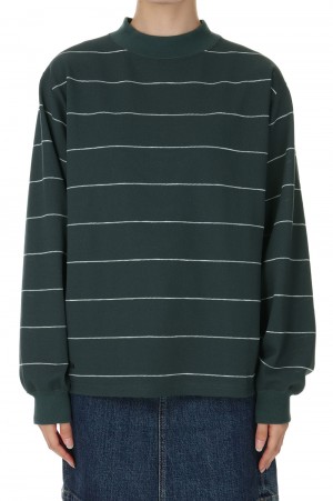 Field Striped Mockneck -ASPHALT GRAY(NT6353N)
