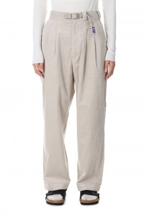 Corduroy Field Tuck Pants -STONE(NTW5365N)