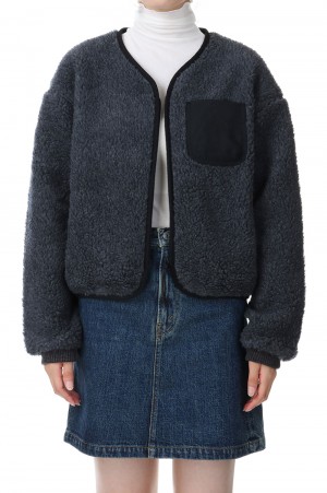 Wool Boa GORE-TEX INFINIUM™ Field Cardigan -MIX CHARCOAL(NA2351N)