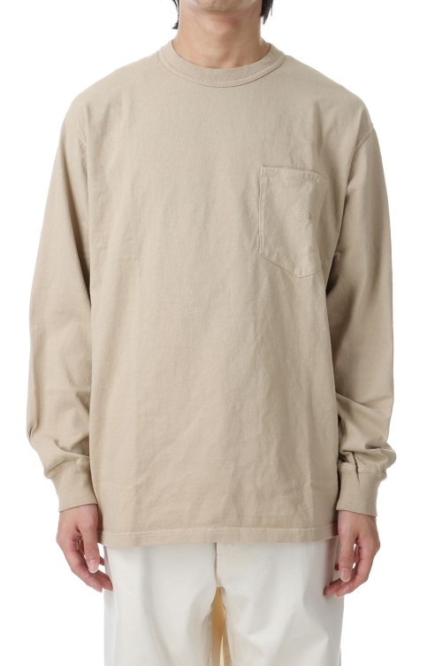 7oz Long Sleeve Pocket Tee - BEIGE (NT3365N) | セレクトショップ